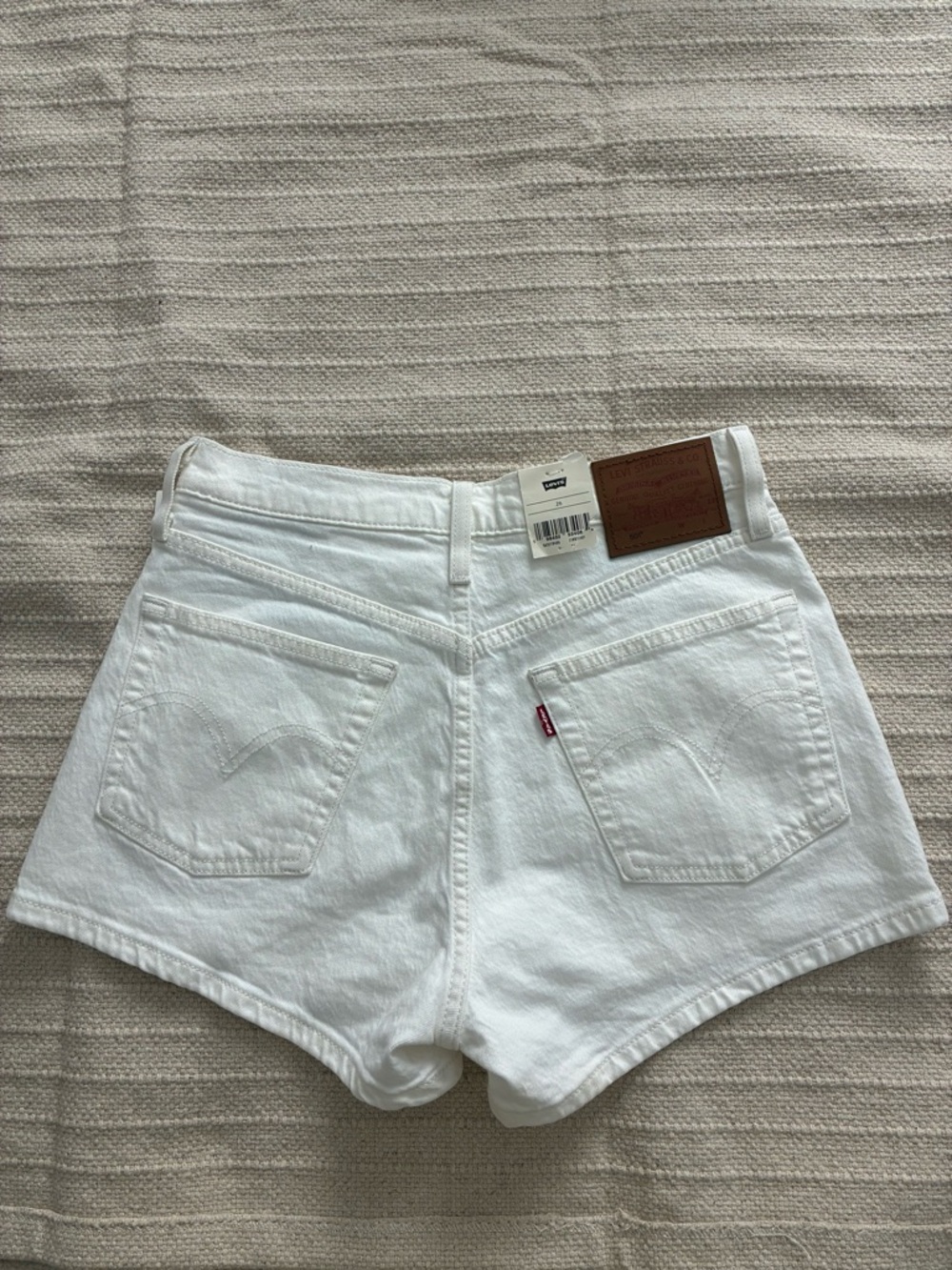 Levi's White 501 Original Denim Shorts - Women's - Picture 2 of 4